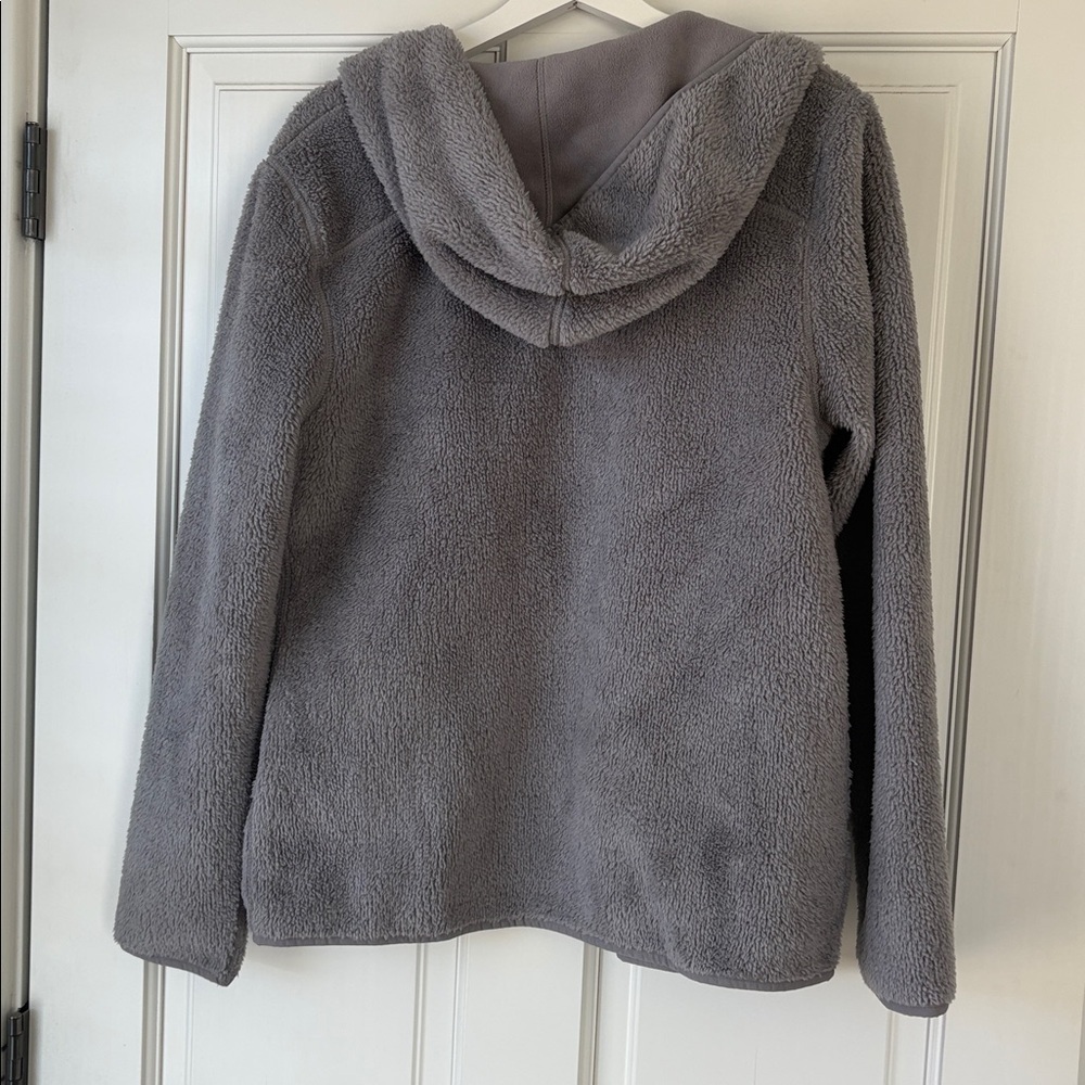 Reversible Cozy Gray Hooded Jacket Tekgear Large - Picture 5 of 6